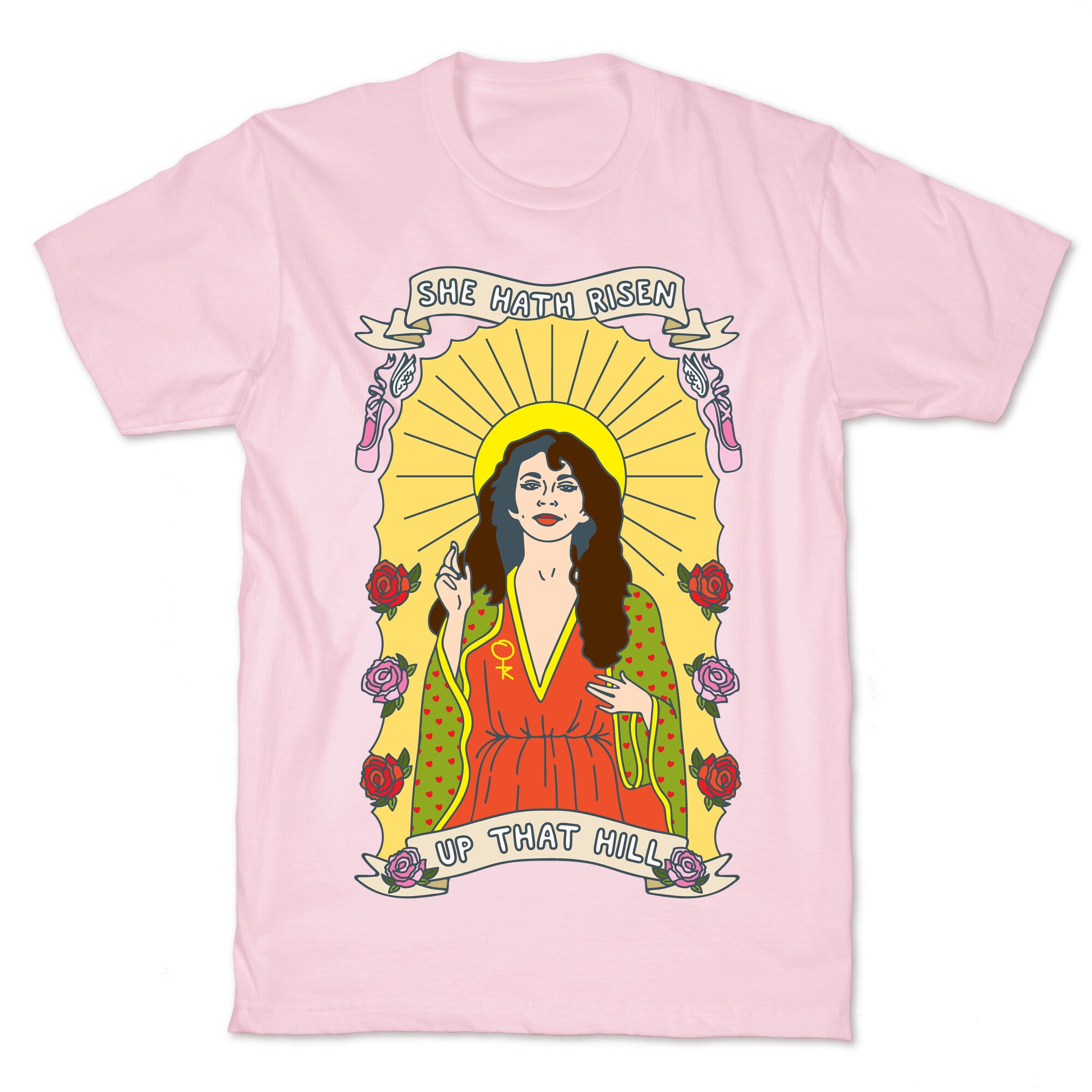 Saint Bush Parody White Print T-Shirt