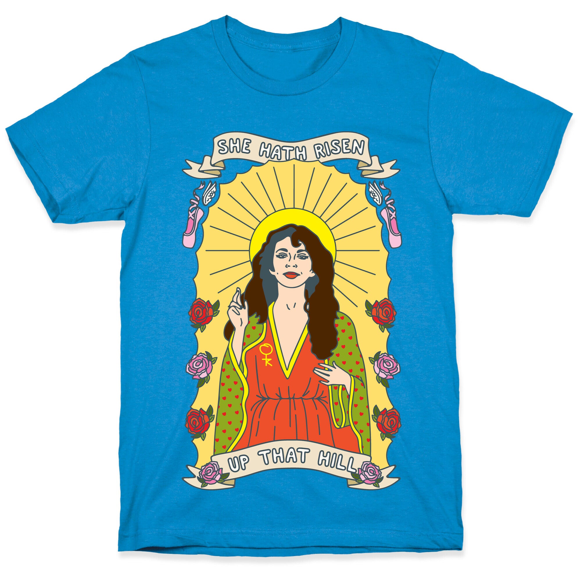 Saint Bush Parody White Print T-Shirt