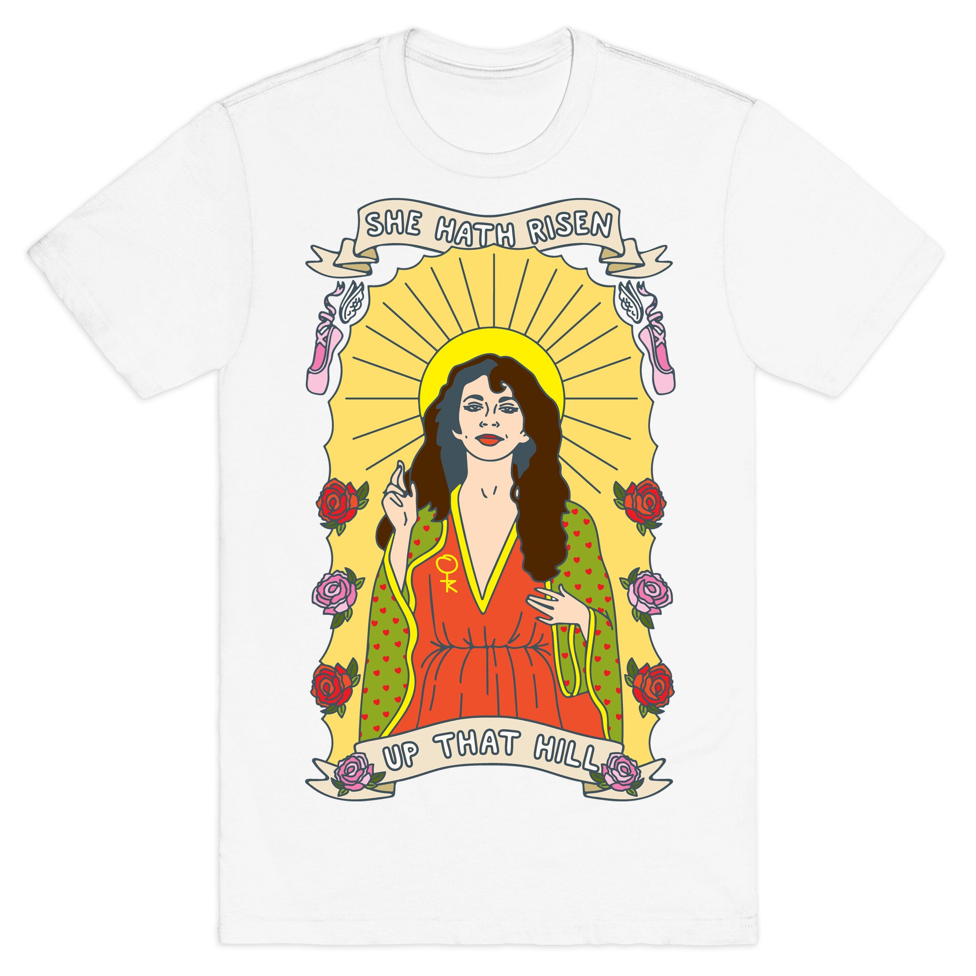 Saint Bush Parody White Print T-Shirt