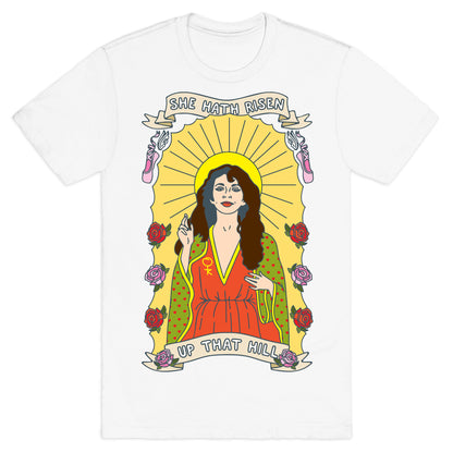 Saint Bush Parody White Print T-Shirt