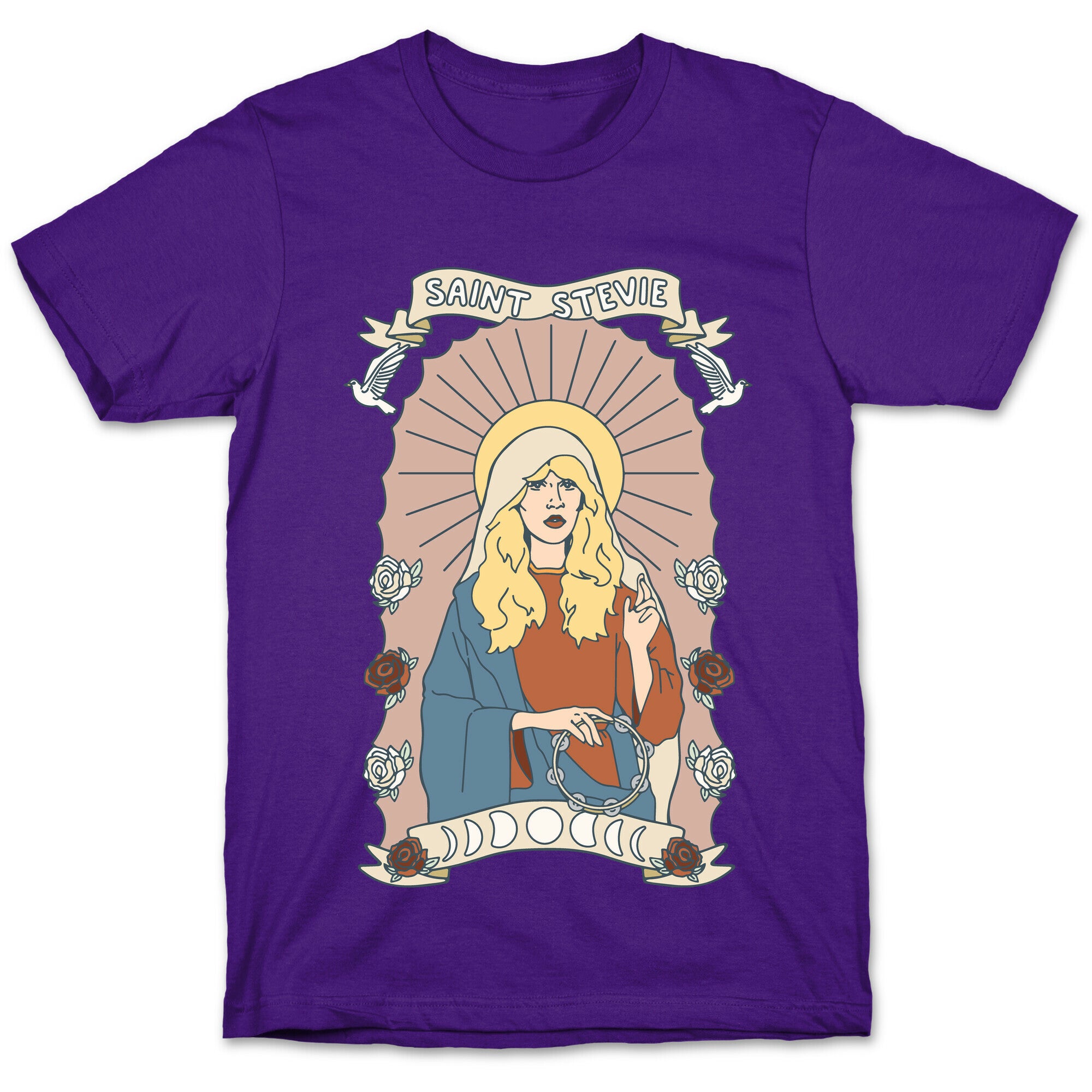 Saint Stevie Parody White Print T-Shirt