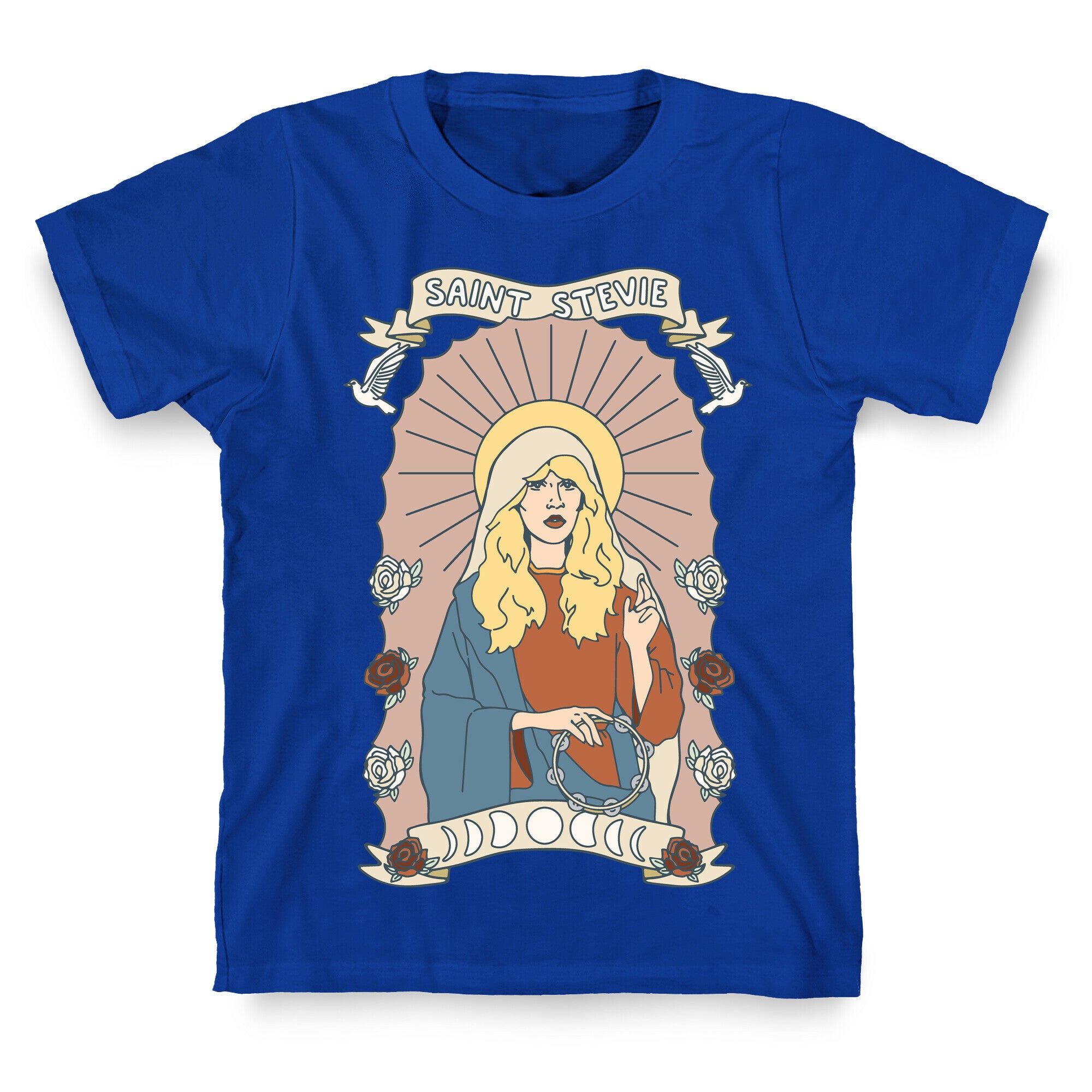 Saint Stevie Parody White Print T-Shirt
