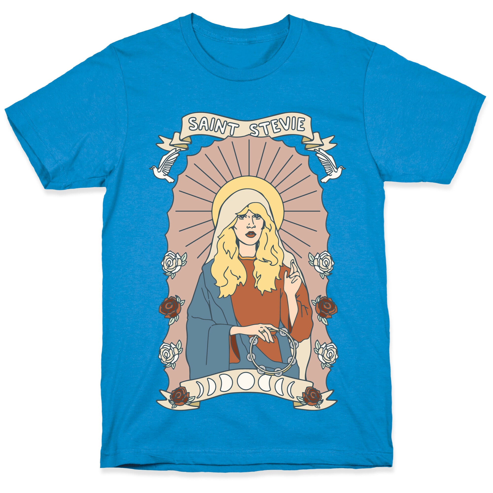 Saint Stevie Parody White Print T-Shirt
