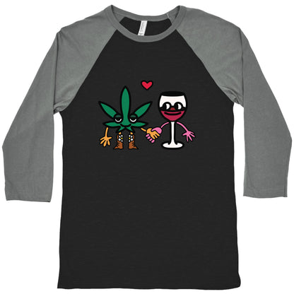Weed-n-Wine Baseball Tee