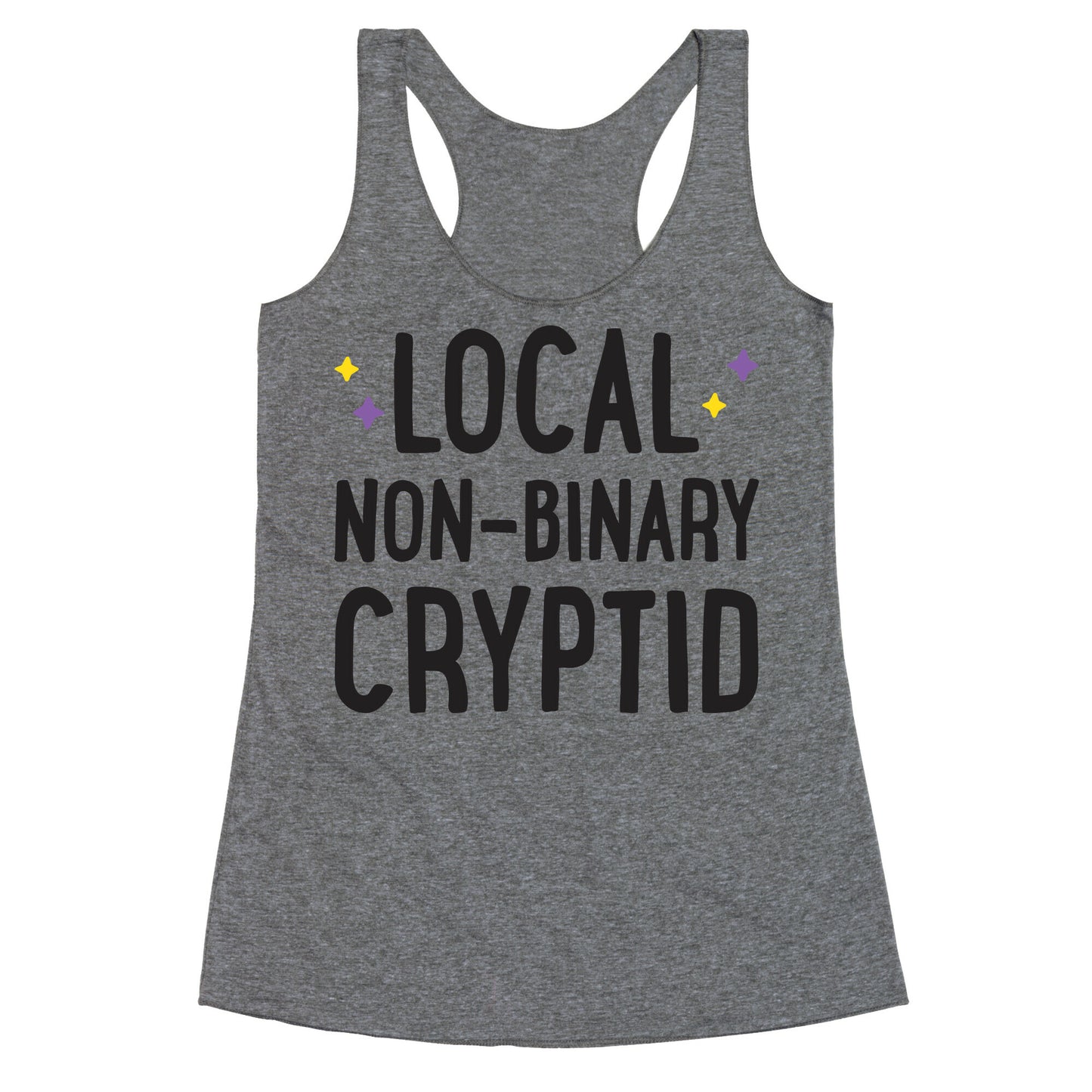 Local Non-binary Cryptid Racerback Tank
