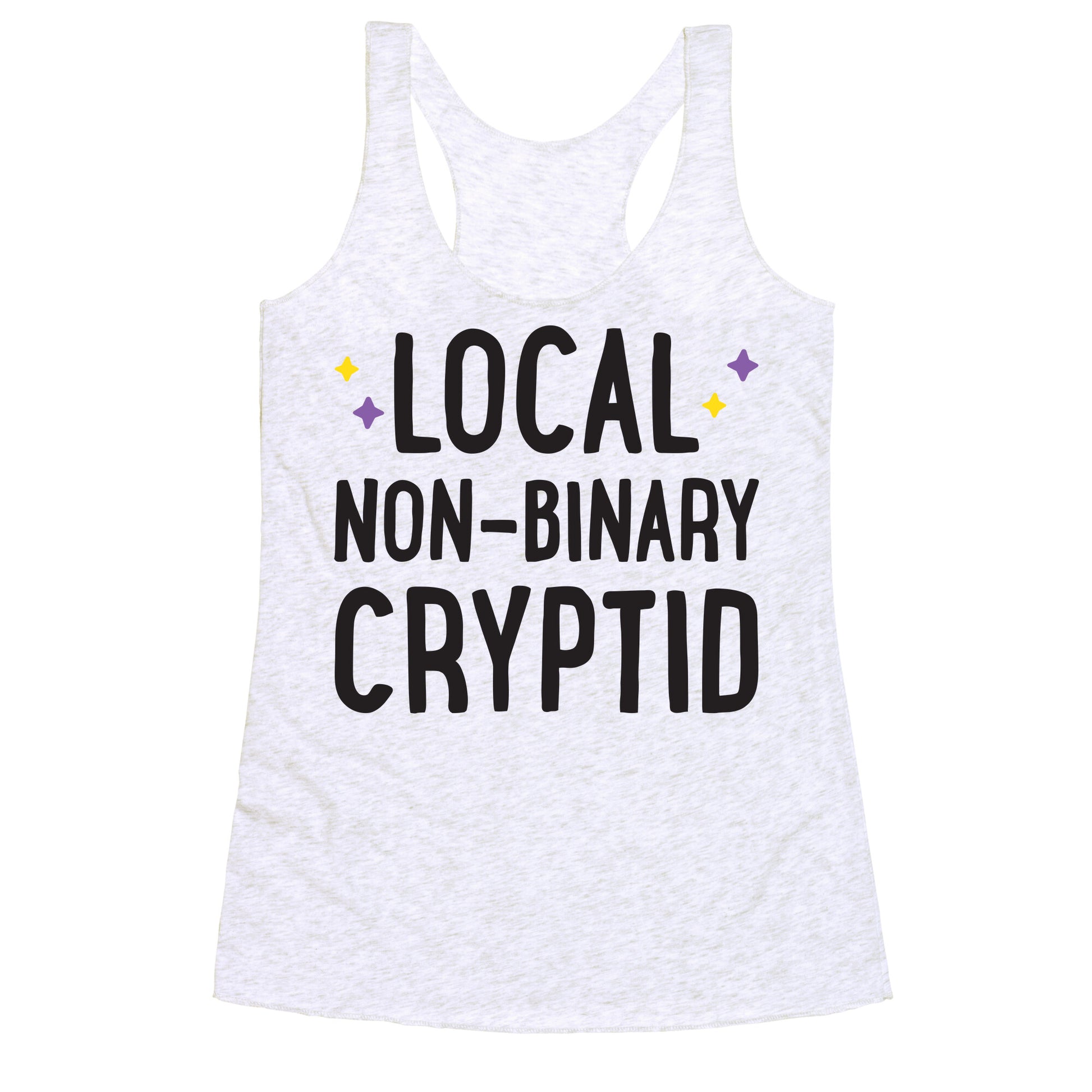 Local Non-binary Cryptid Racerback Tank