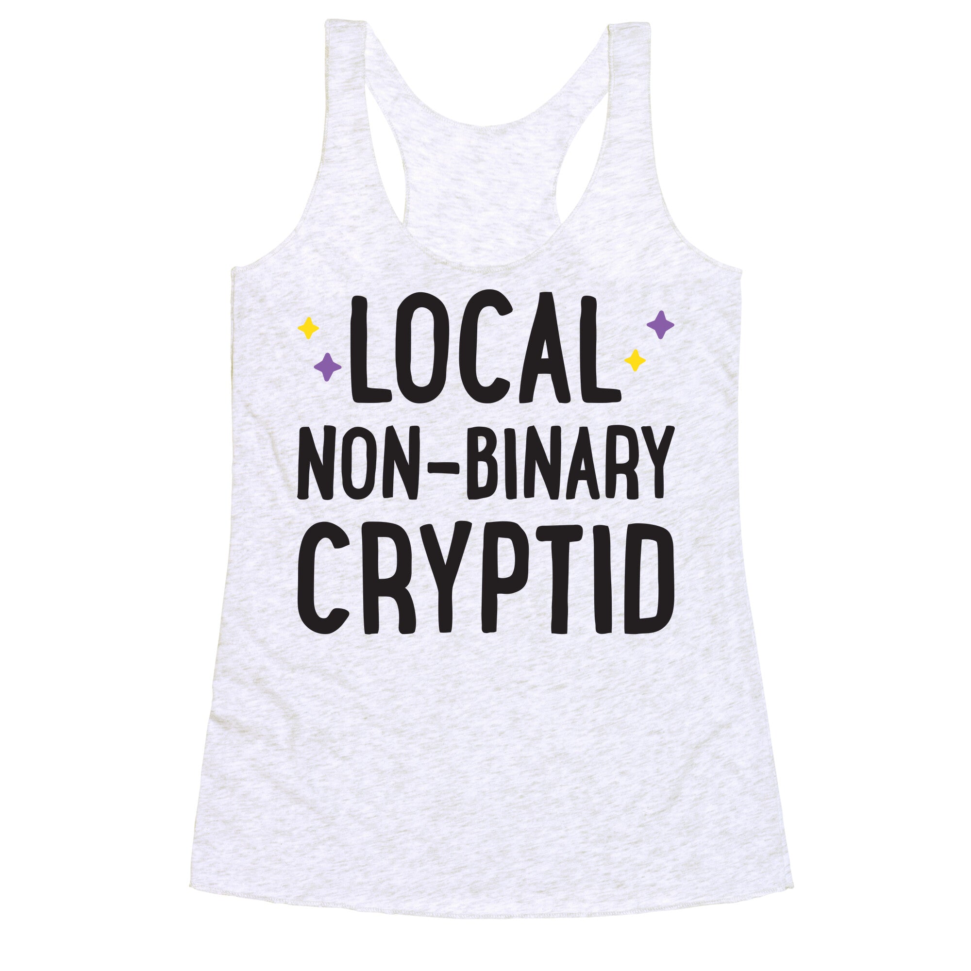 Local Non-binary Cryptid Racerback Tank