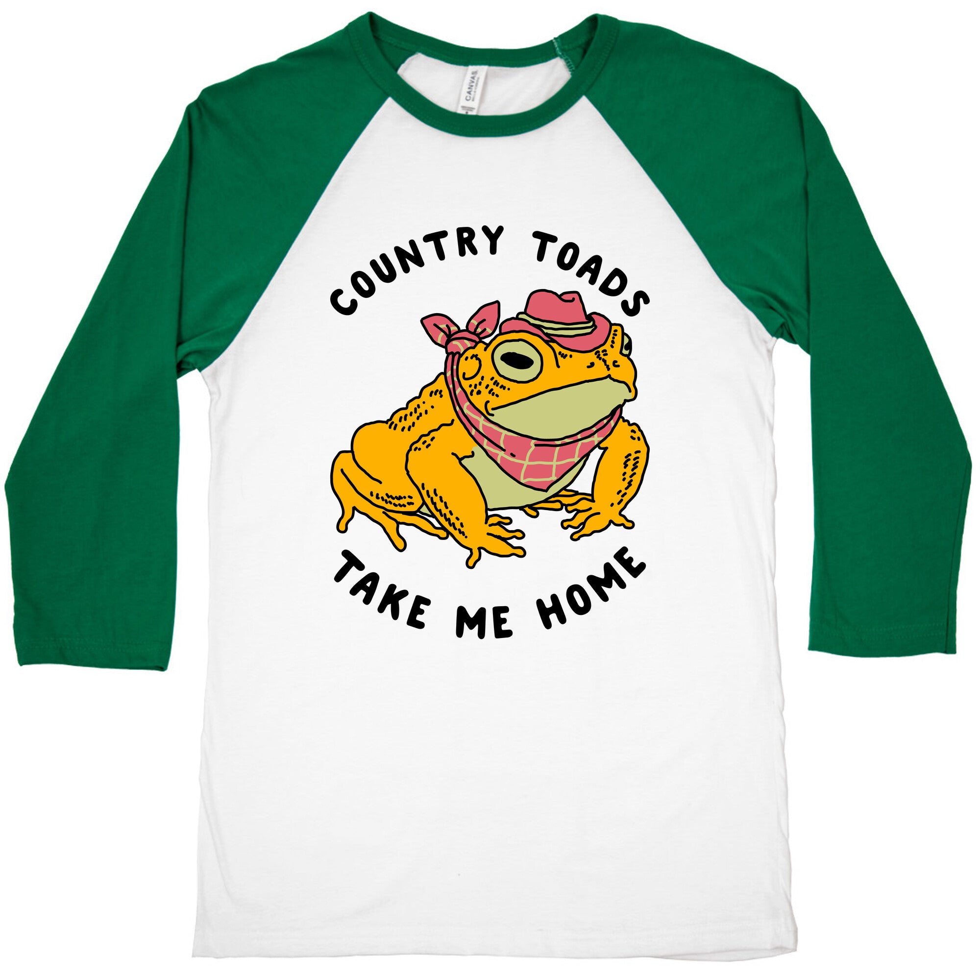 Country Toads Take Me Home Baseball Tee