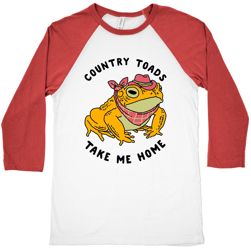 Country Toads Take Me Home Baseball Tee