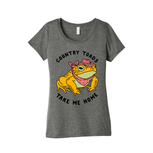 Country Toads Take Me Home Women's Triblend Tee