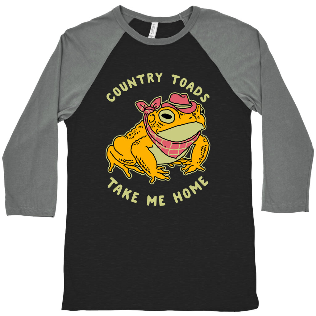 Country Toads Take Me Home Baseball Tee