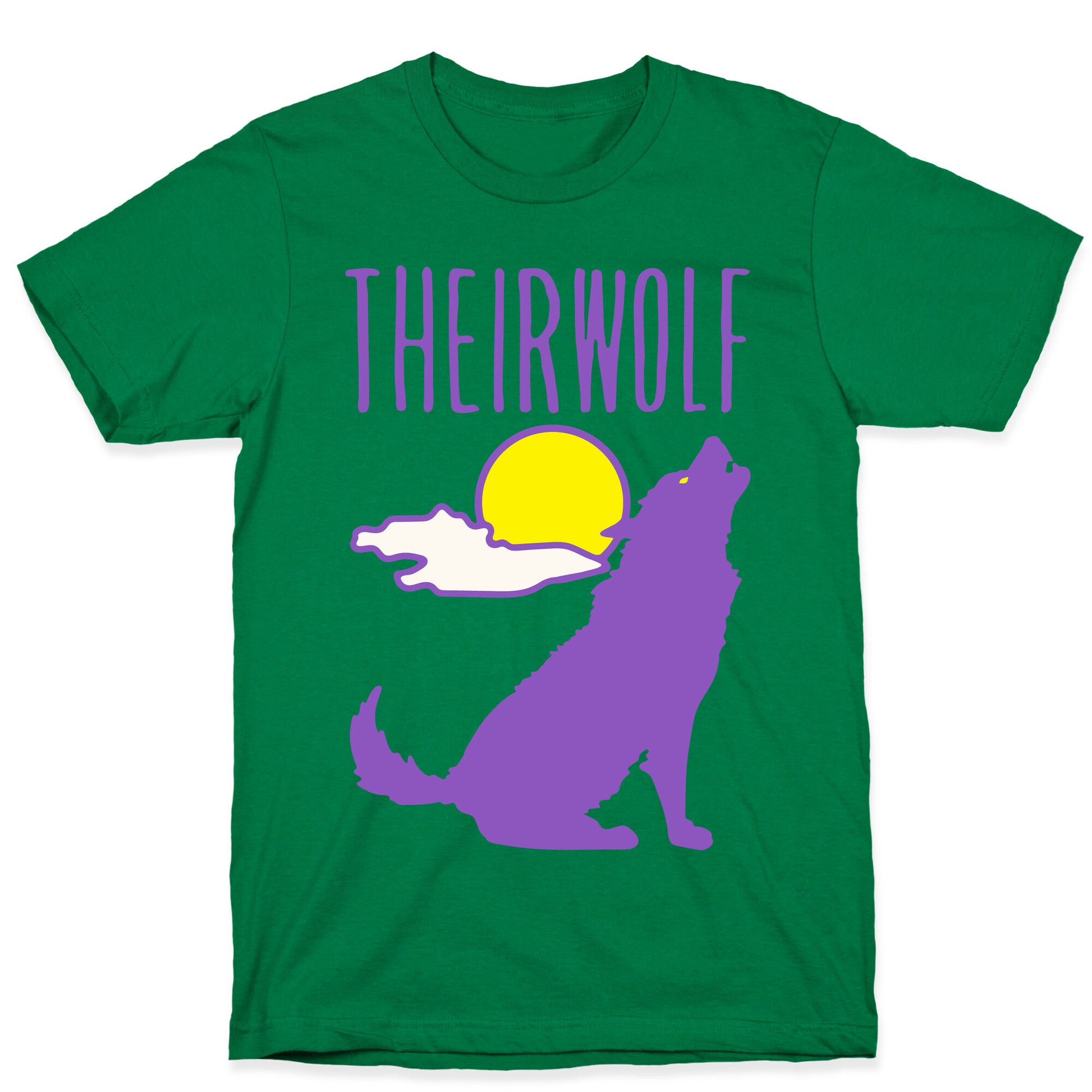 Their-Wolf Non-Binary Werewolf Parody T-Shirt