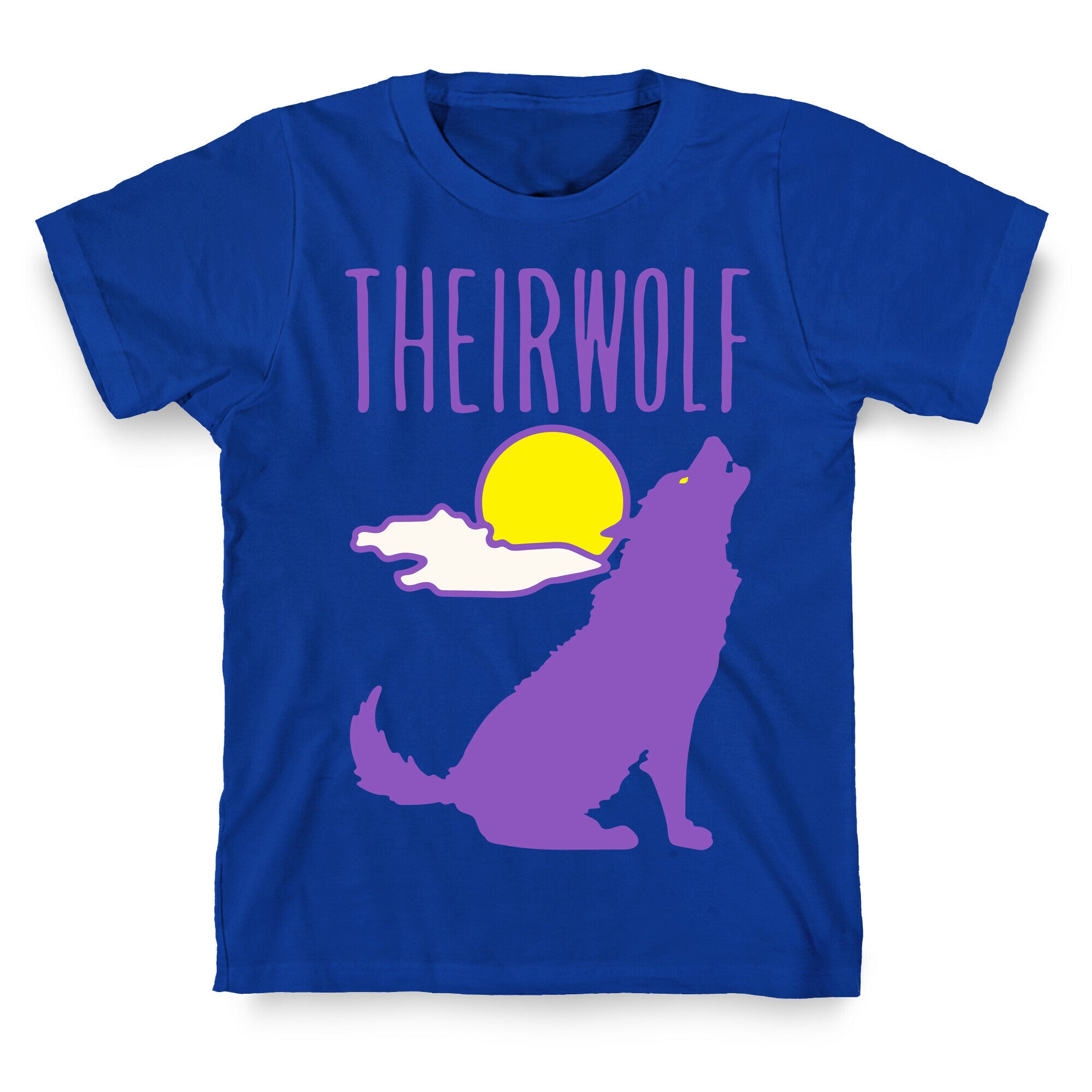 Their-Wolf Non-Binary Werewolf Parody T-Shirt
