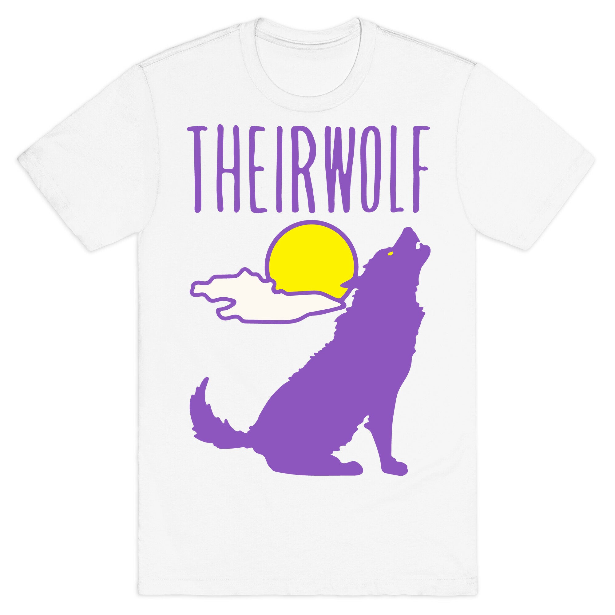 Their-Wolf Non-Binary Werewolf Parody T-Shirt