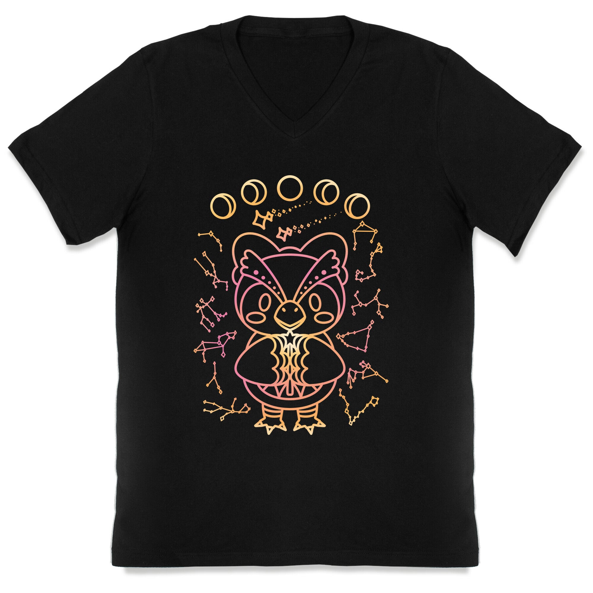 Celestial Astrology Owl V-Neck