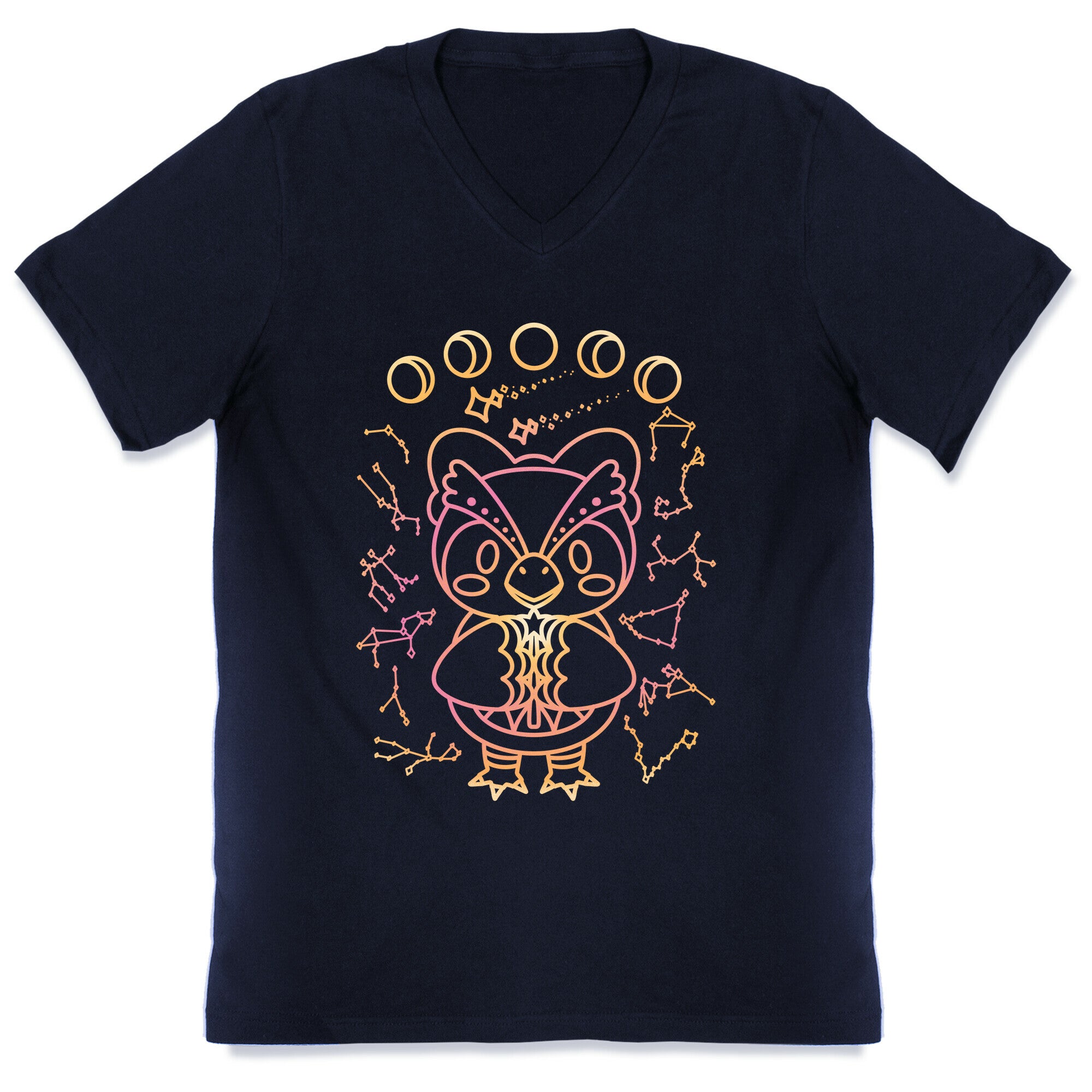 Celestial Astrology Owl V-Neck