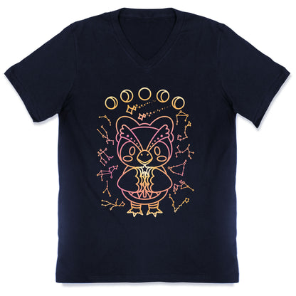 Celestial Astrology Owl V-Neck