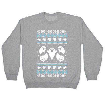 Spooky Ghosts Ugly Sweater Crewneck Sweatshirt