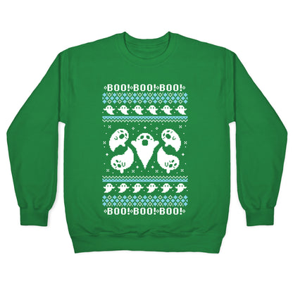 Spooky Ghosts Ugly Sweater Crewneck Sweatshirt