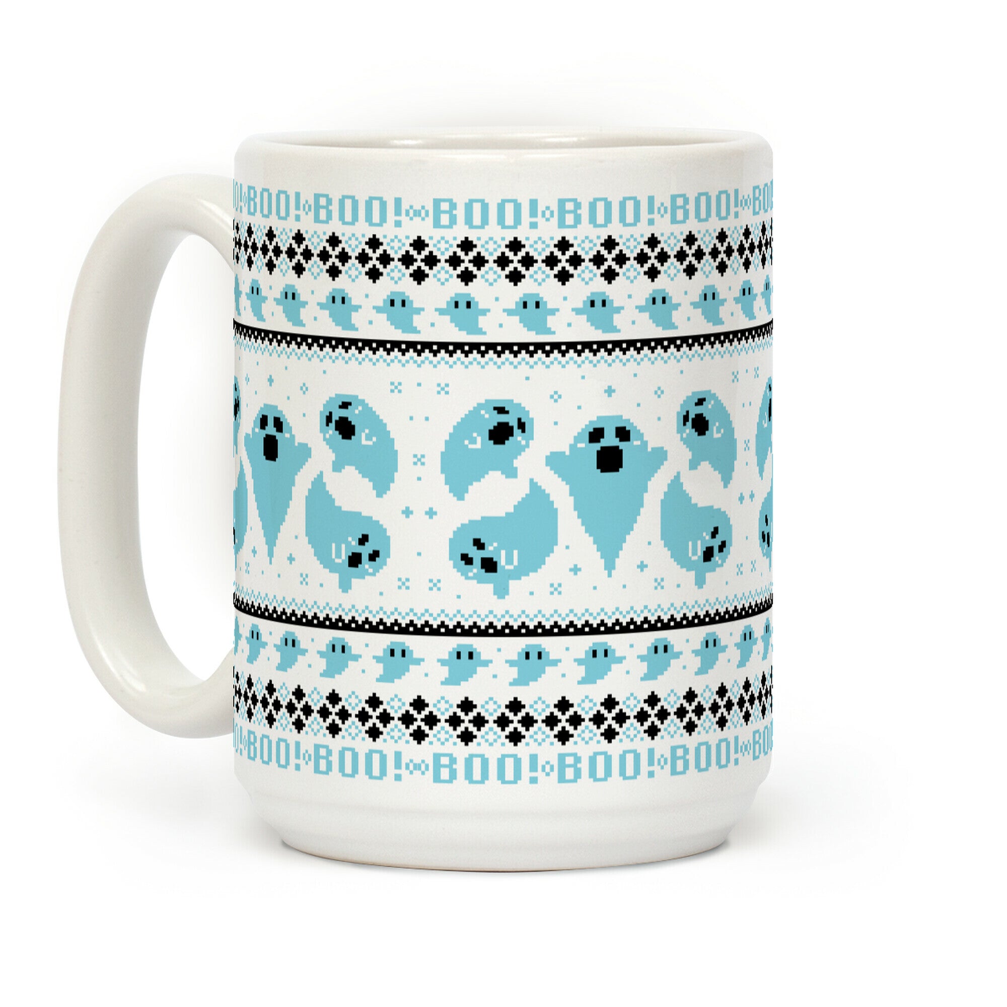 Spooky Ghosts Ugly Sweater Coffee Mug
