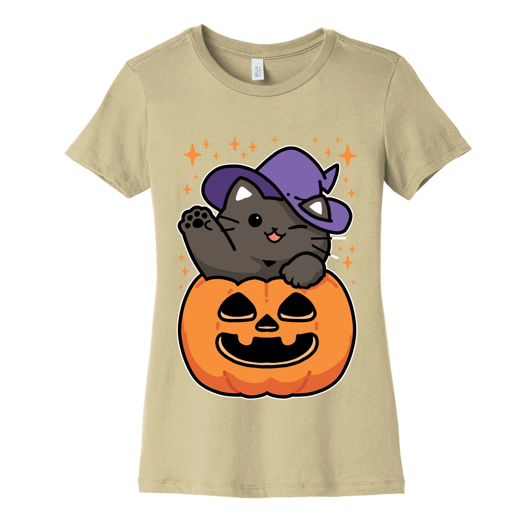 Cute Halloween Cat Women's Cotton Tee