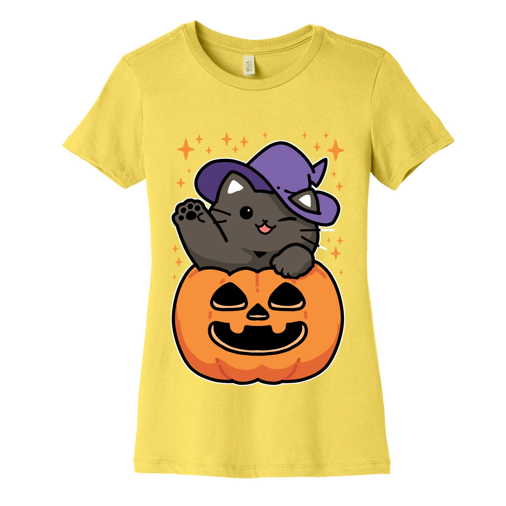 Cute Halloween Cat Women's Cotton Tee