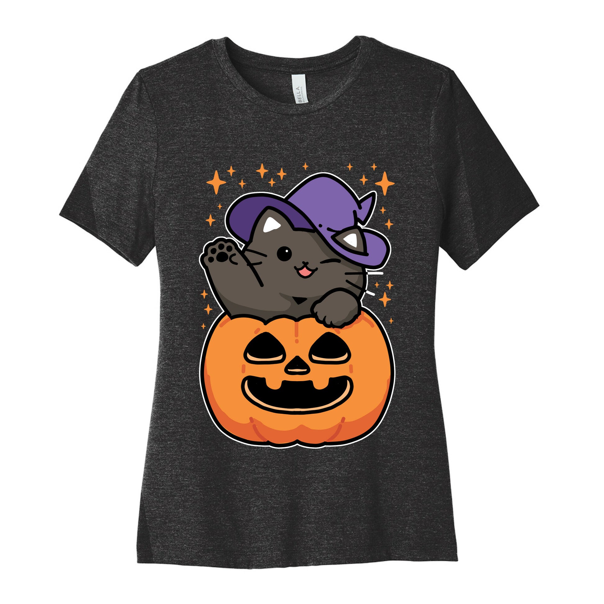 Cute Halloween Cat Women's Cotton Tee