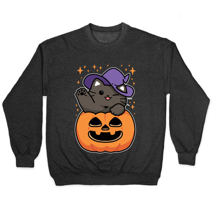 Cute Halloween Cat Crewneck Sweatshirt