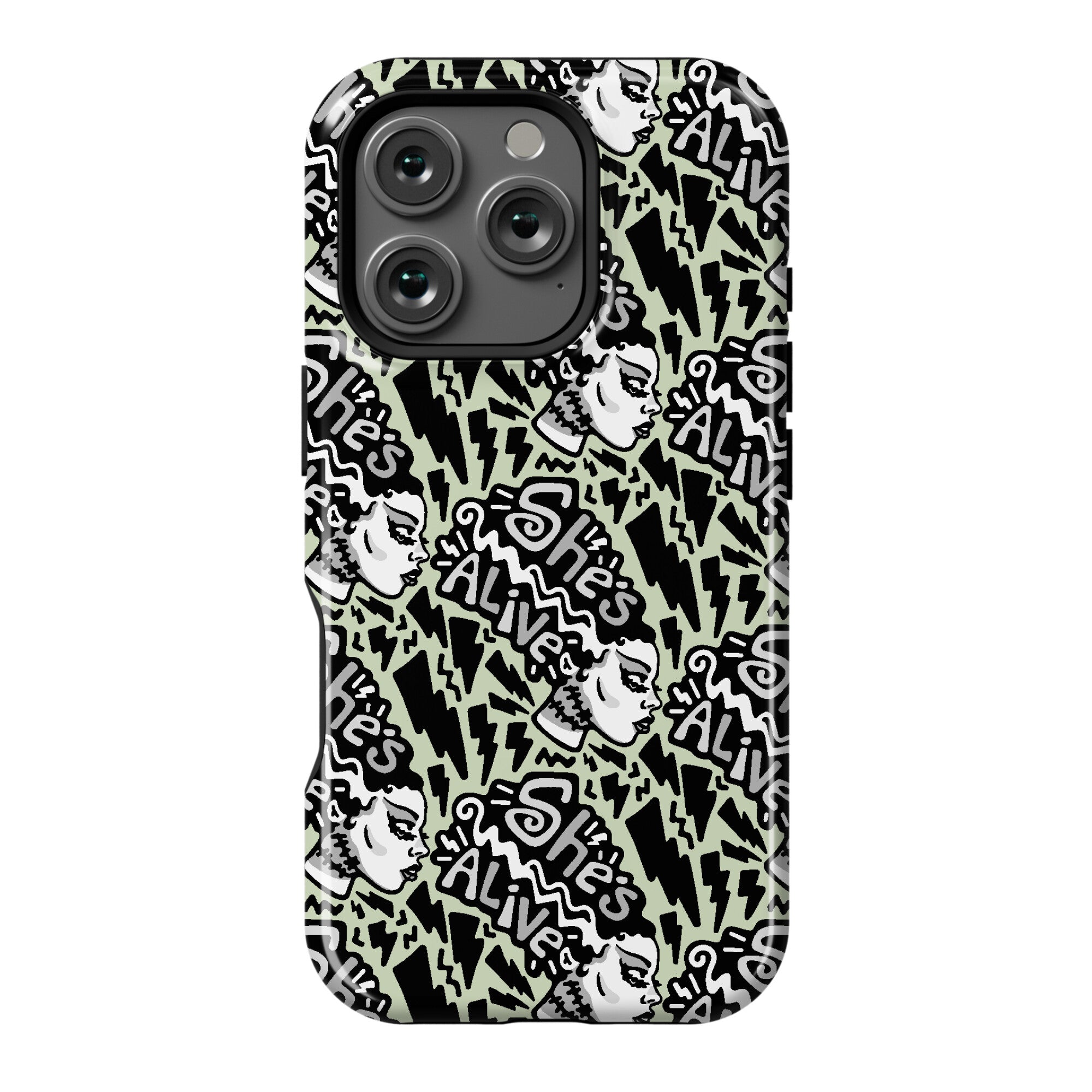 She's Alive Bride of Frankenstein Parody Phone Case