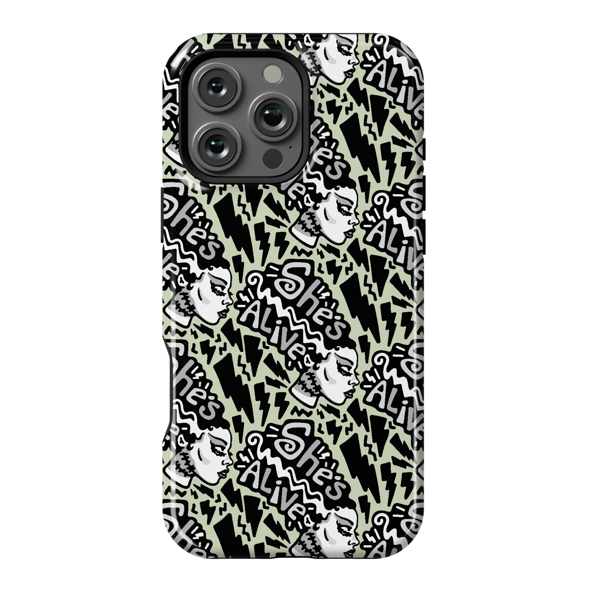 She's Alive Bride of Frankenstein Parody Phone Case