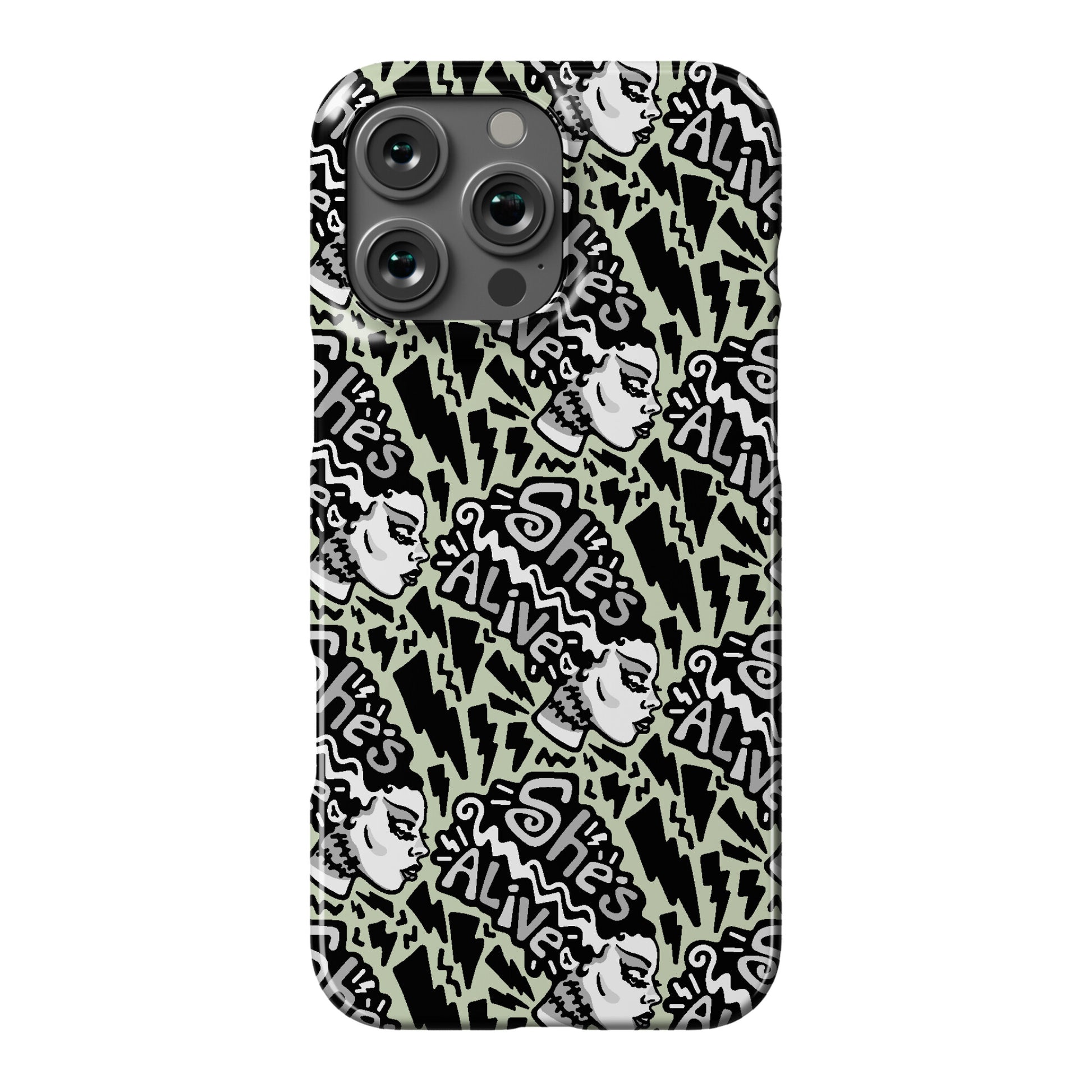 She's Alive Bride of Frankenstein Parody Phone Case