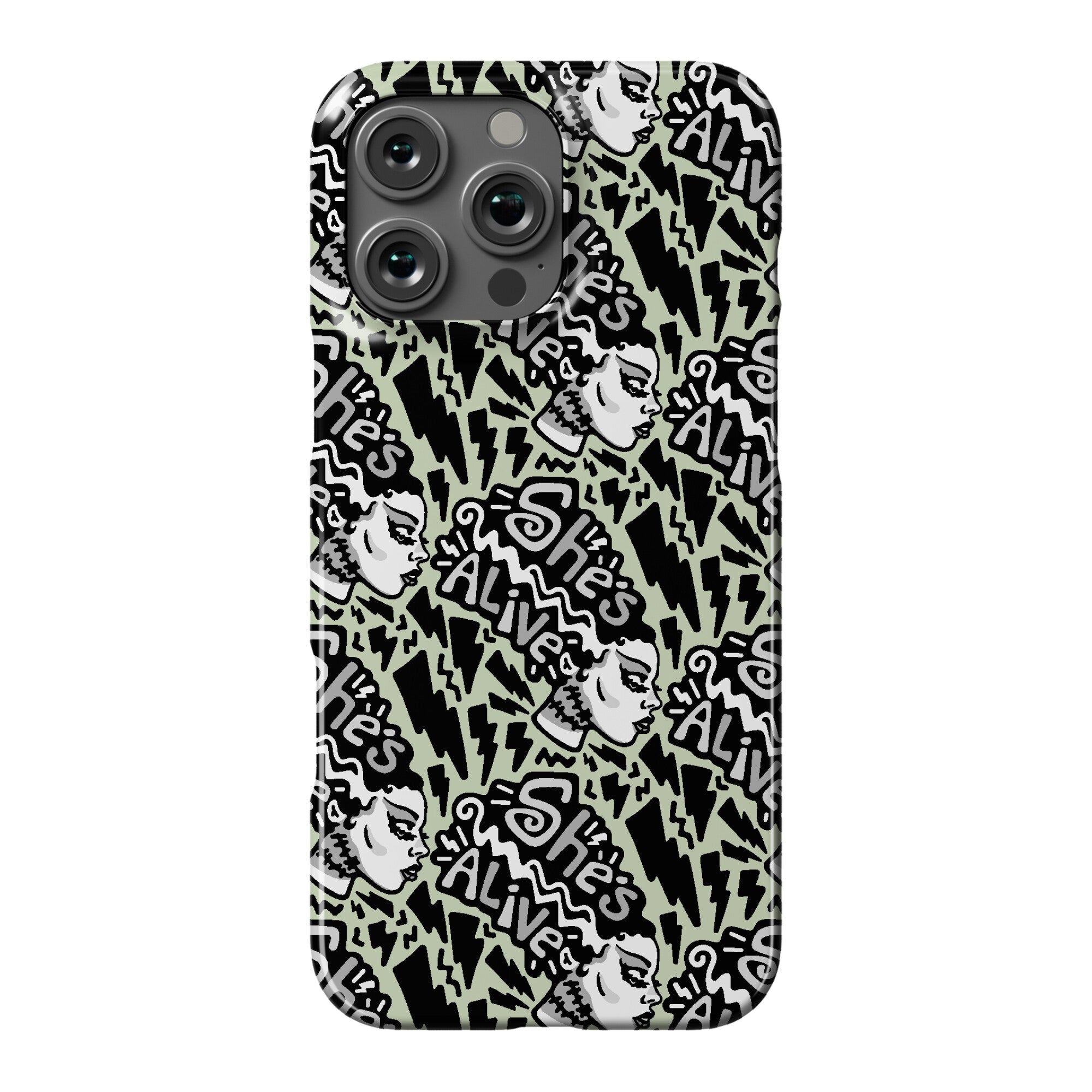 She's Alive Bride of Frankenstein Parody Phone Case