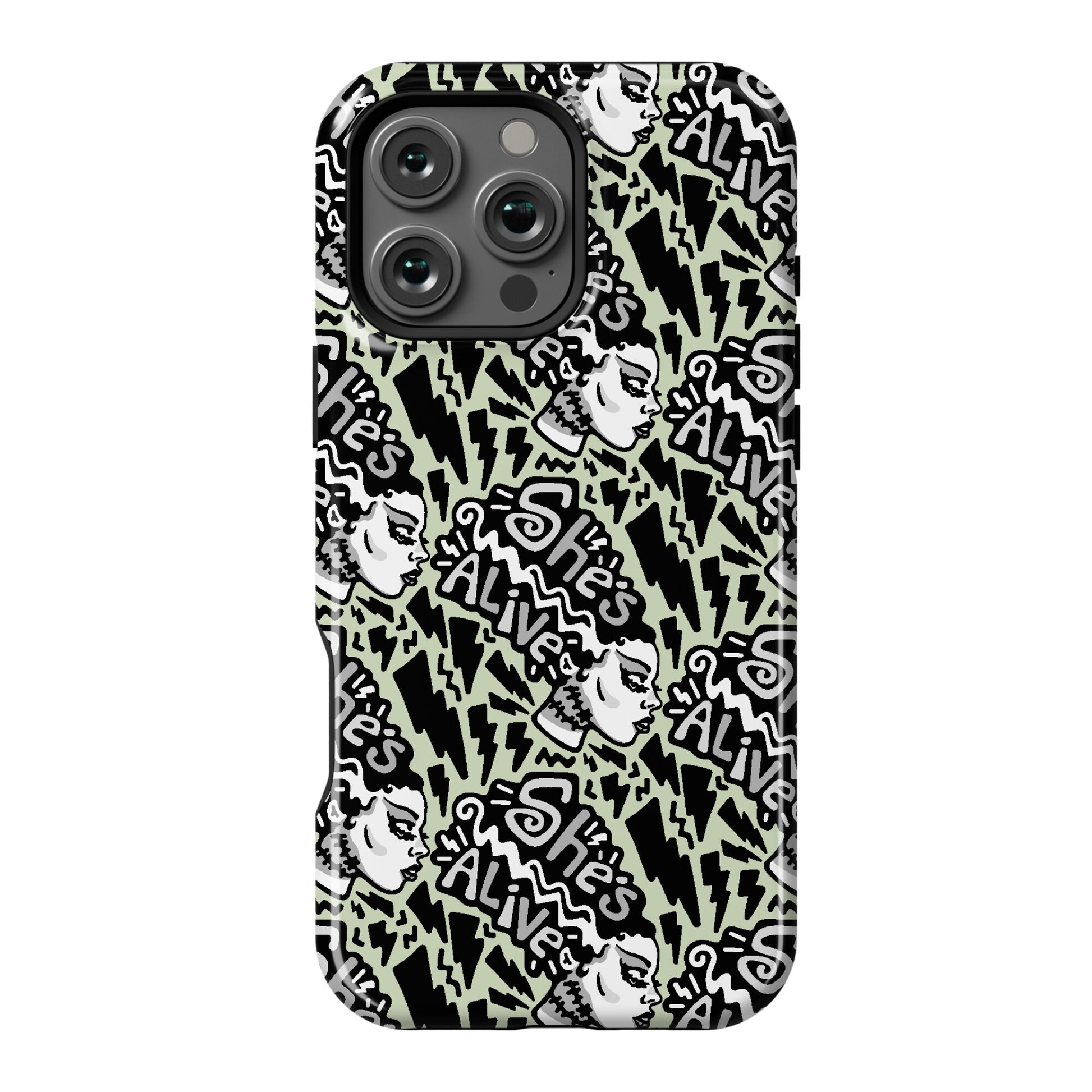 She's Alive Bride of Frankenstein Parody Phone Case