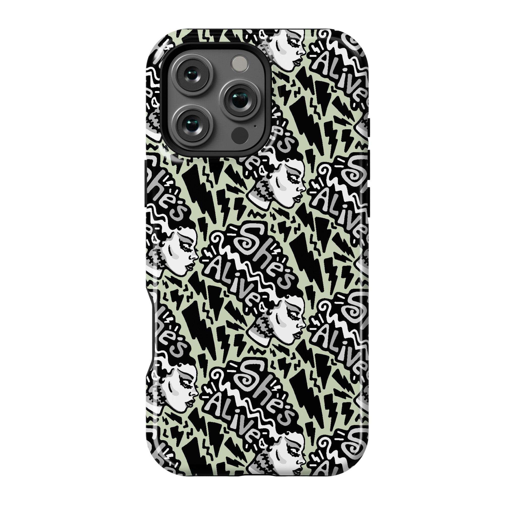 She's Alive Bride of Frankenstein Parody Phone Case