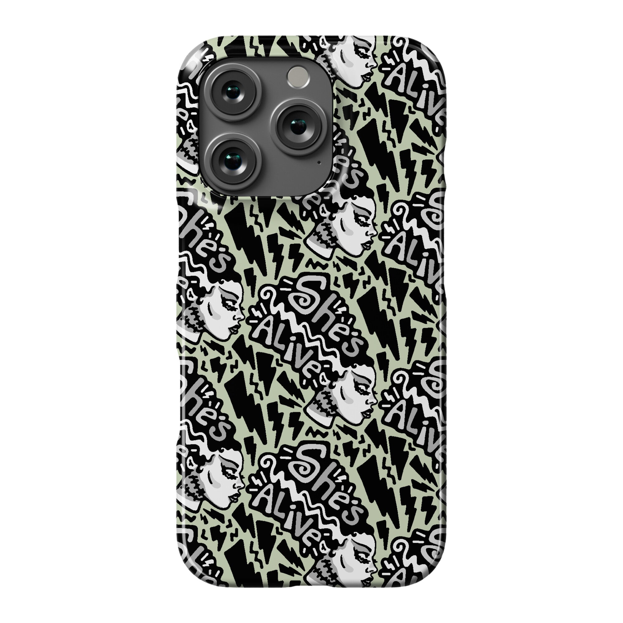 She's Alive Bride of Frankenstein Parody Phone Case