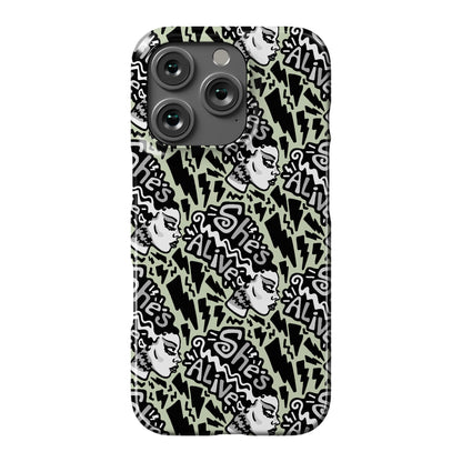 She's Alive Bride of Frankenstein Parody Phone Case
