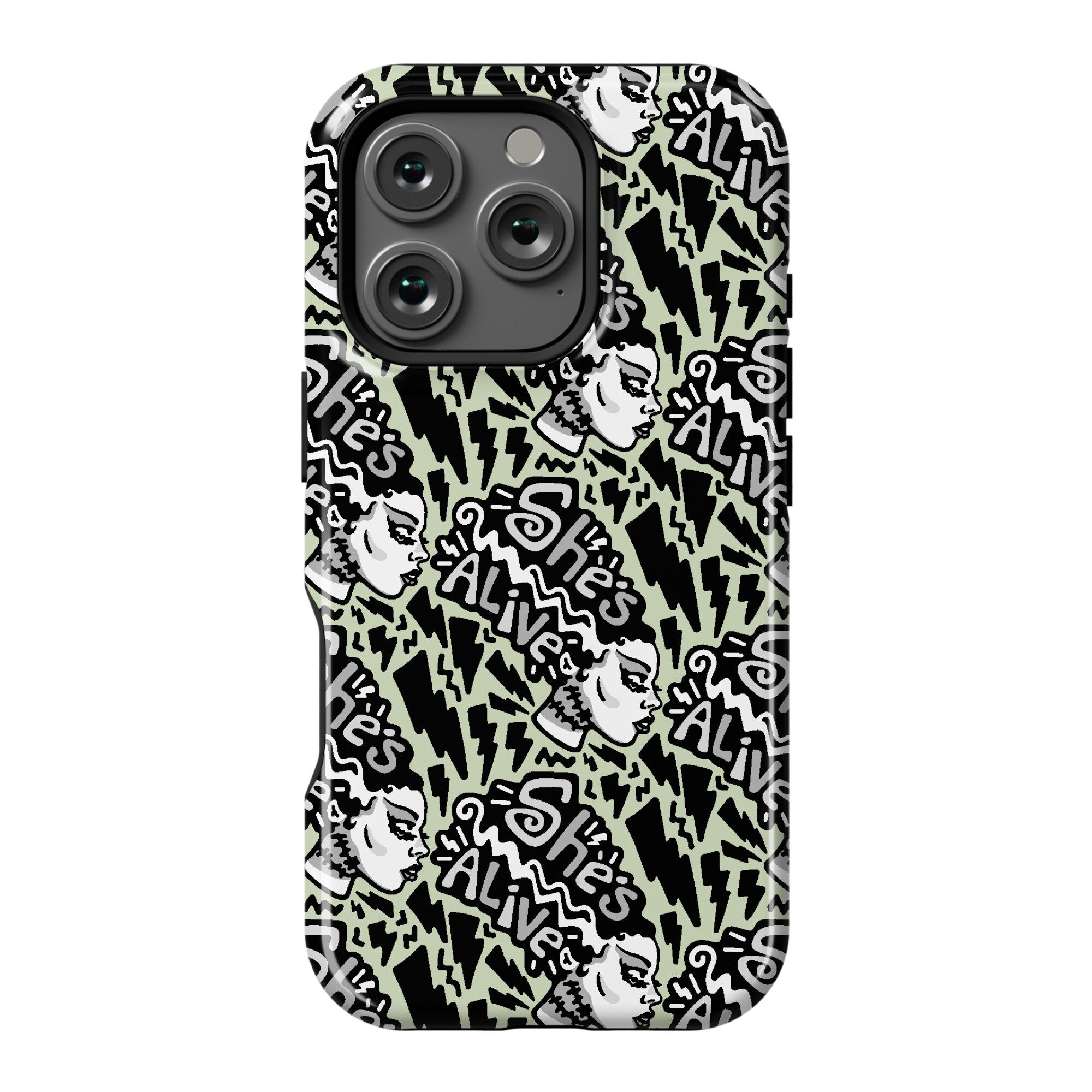 She's Alive Bride of Frankenstein Parody Phone Case