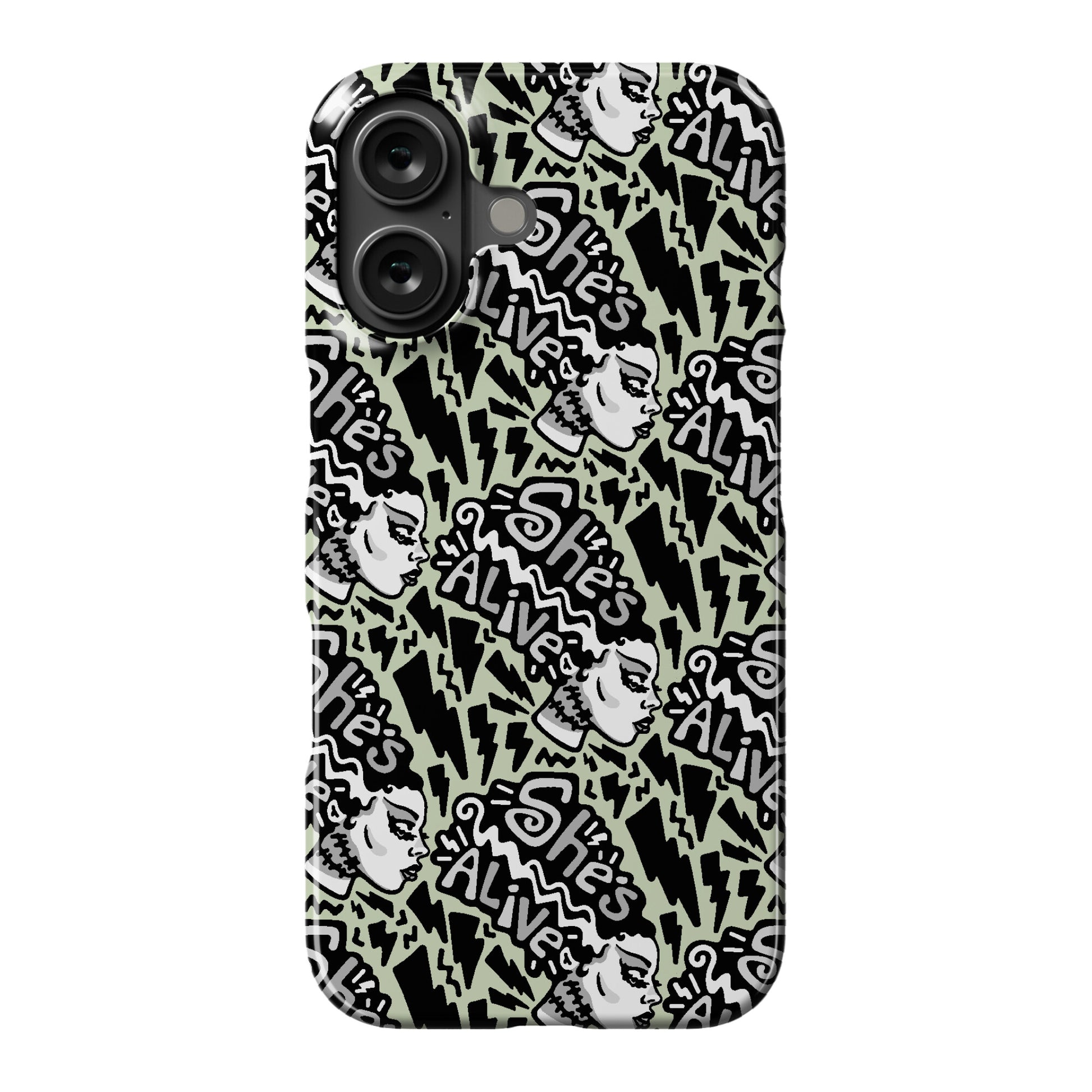 She's Alive Bride of Frankenstein Parody Phone Case