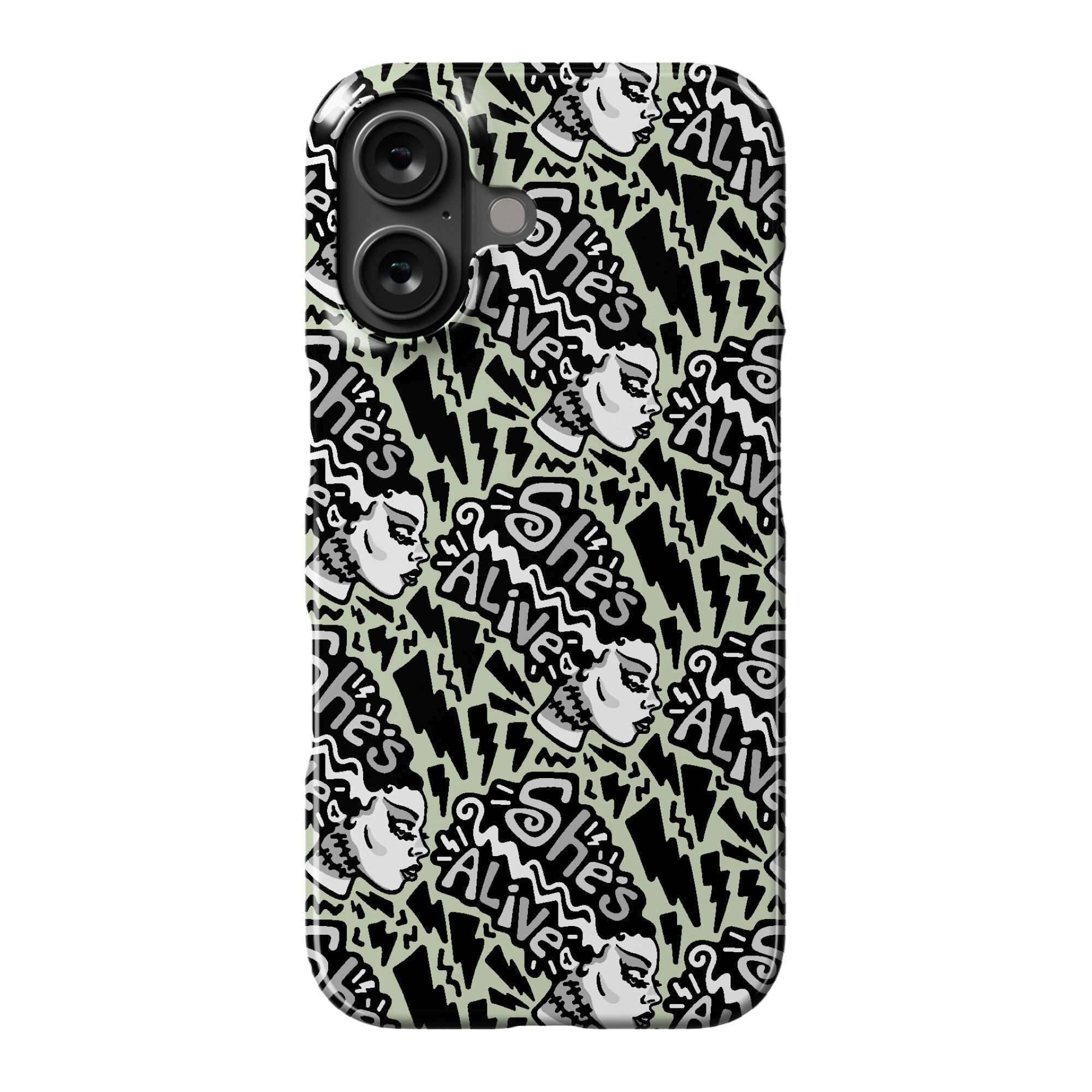 She's Alive Bride of Frankenstein Parody Phone Case