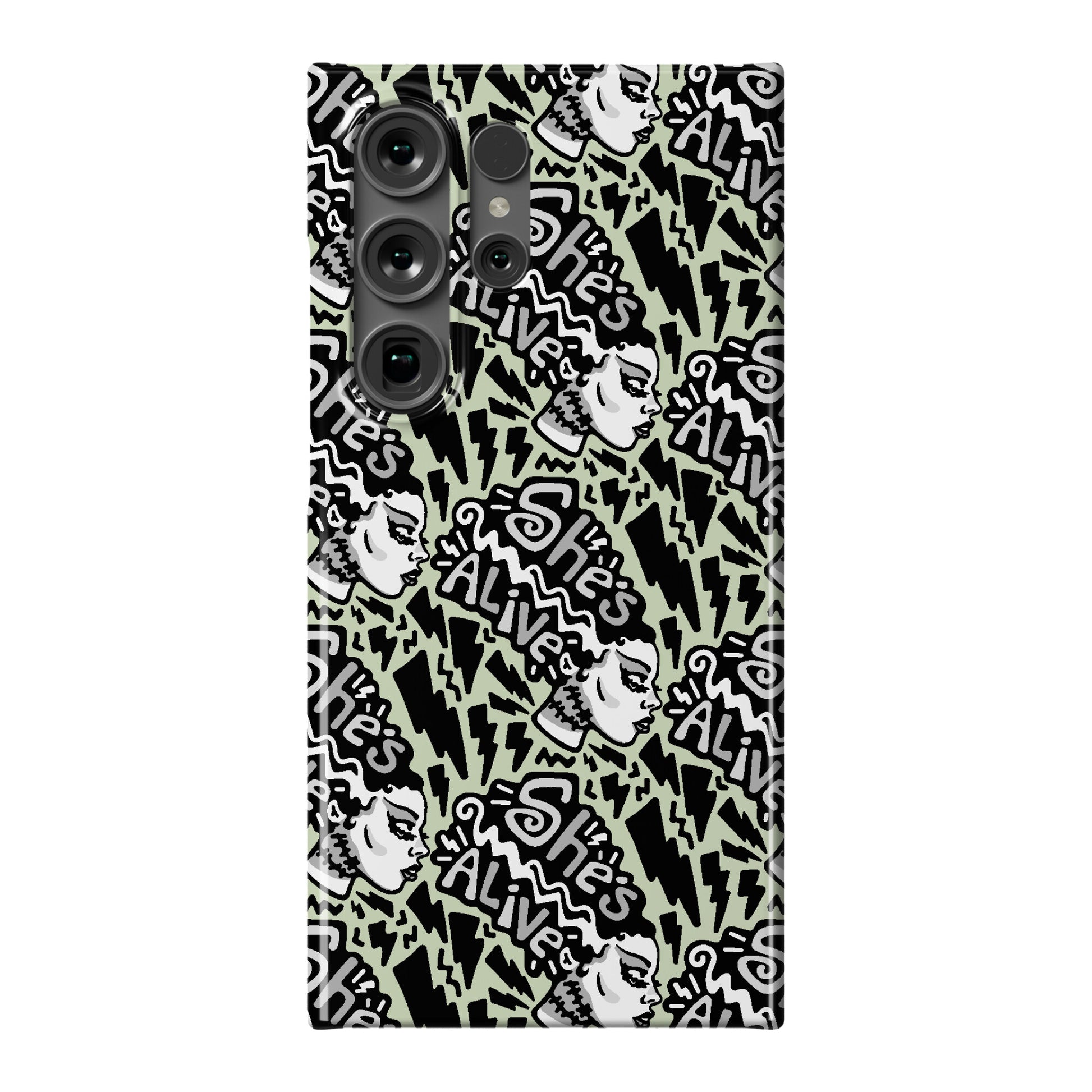 She's Alive Bride of Frankenstein Parody Phone Case