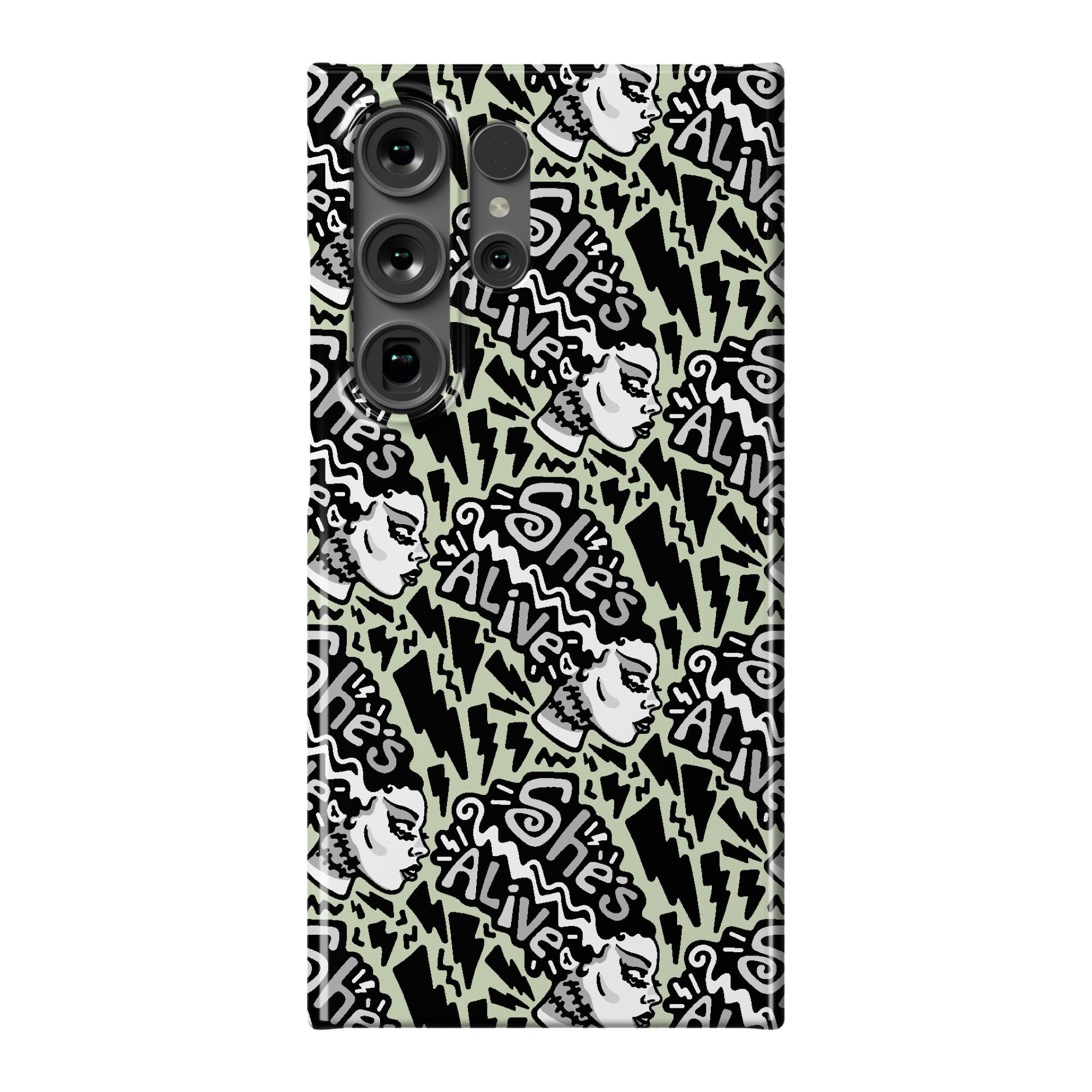 She's Alive Bride of Frankenstein Parody Phone Case