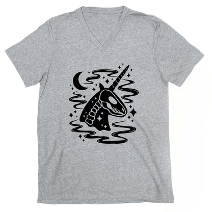 Spooky Ghost Unicorn V-Neck