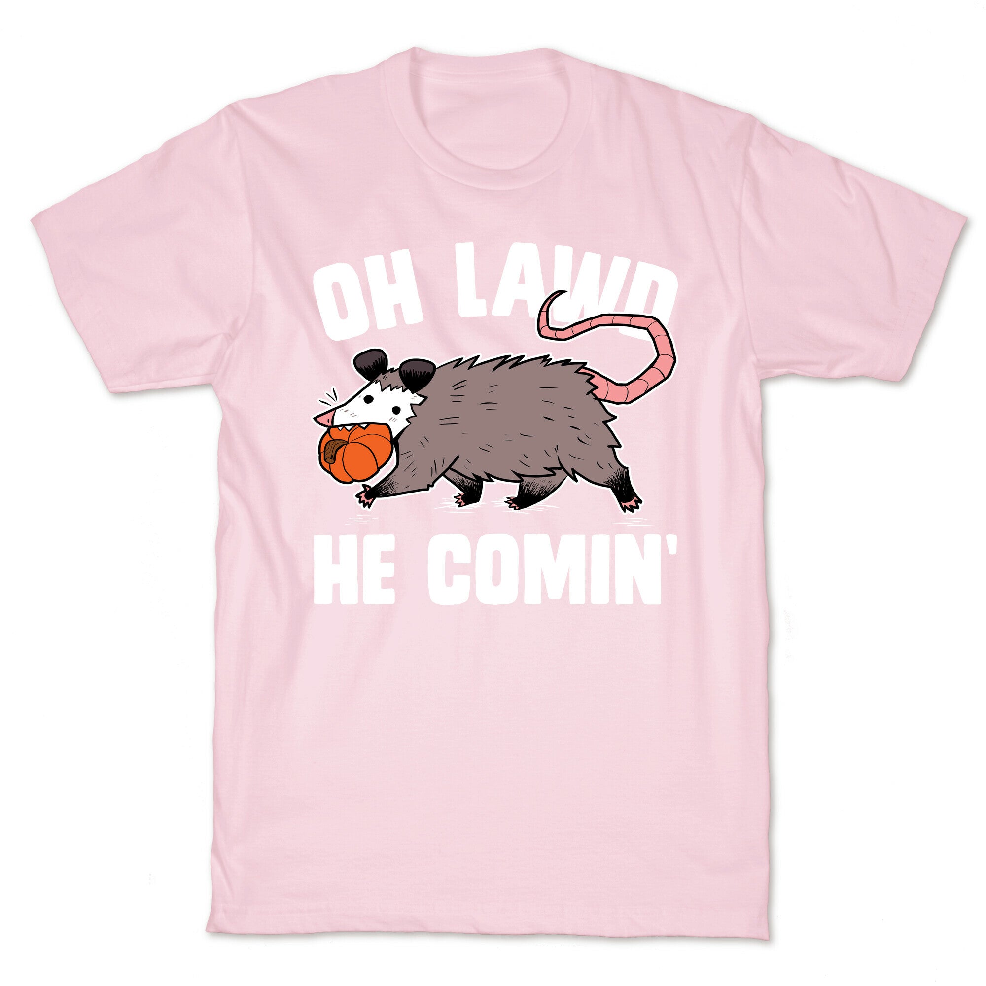 Oh Lawd He Comin' Pumpkin Possum T-Shirt