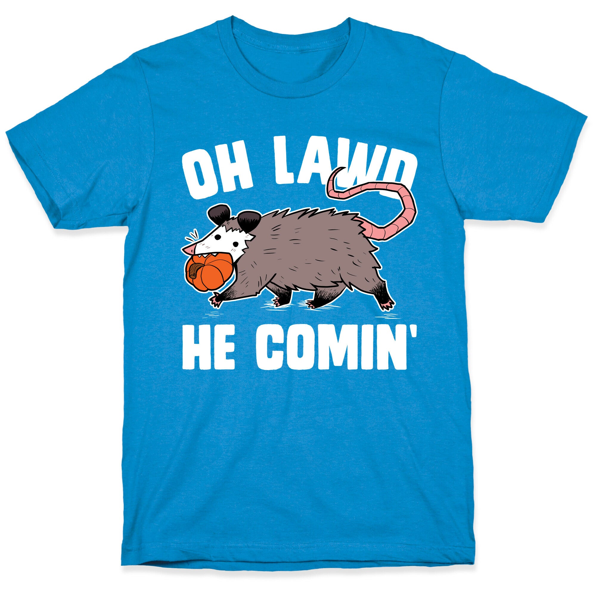 Oh Lawd He Comin' Pumpkin Possum T-Shirt