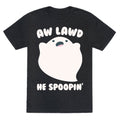 Aw Lawd He Spoopin' Ghost Parody White Print Unisex Triblend Tee