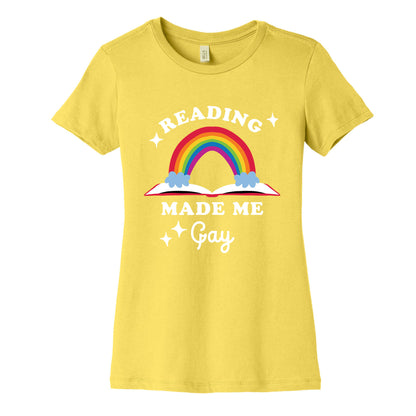 Reading Made Me Gay Women's Cotton Tee