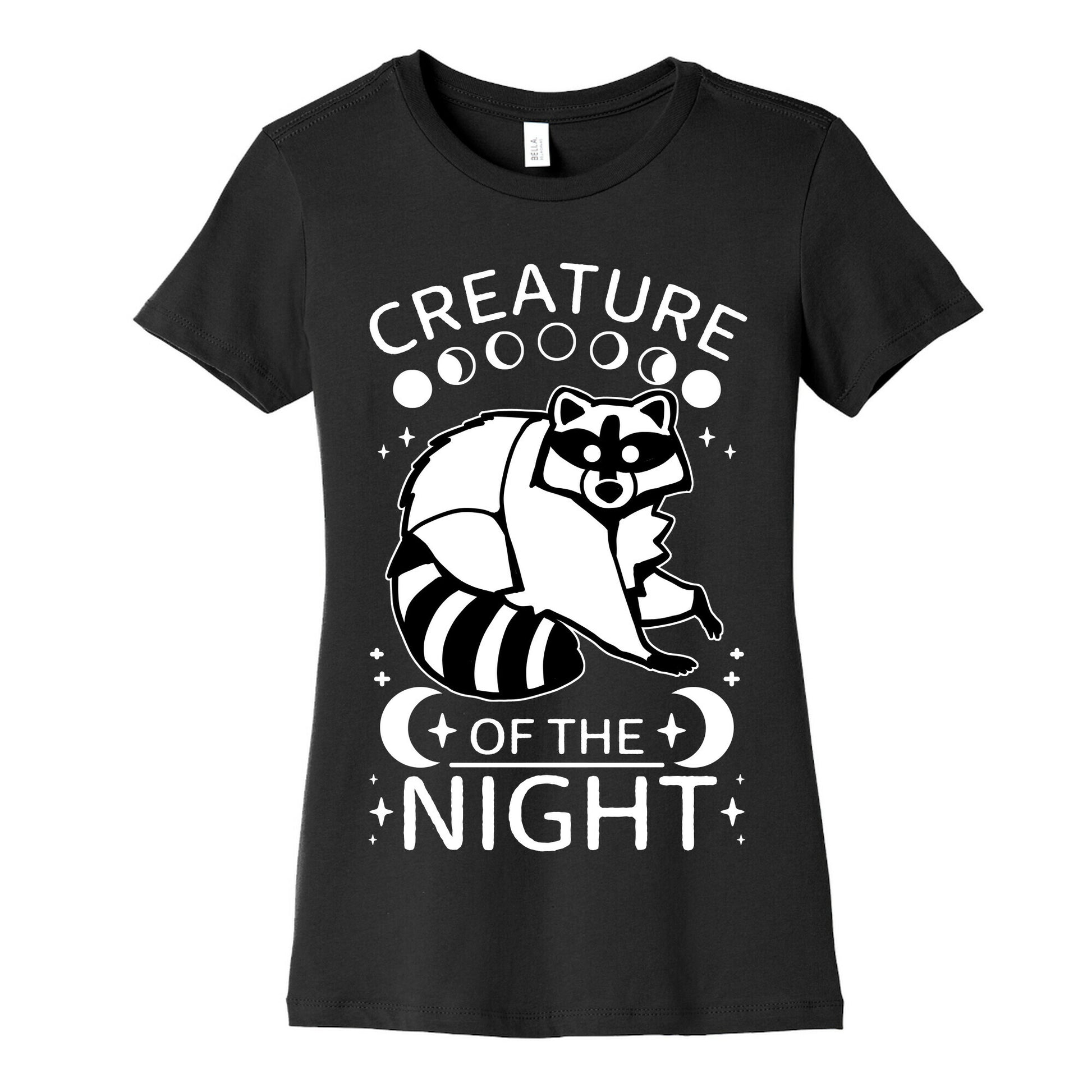 Creature Of The Night Raccoon Women's Cotton Tee