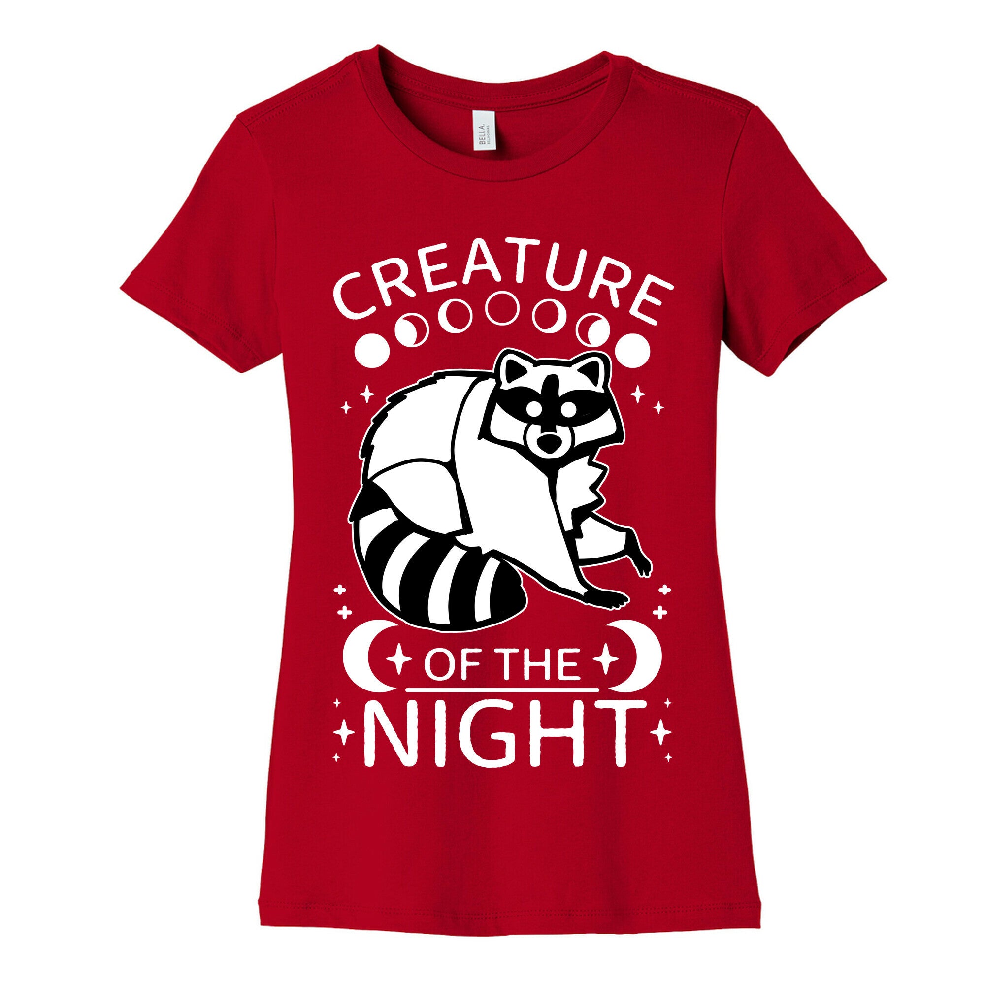 Creature Of The Night Raccoon Women's Cotton Tee
