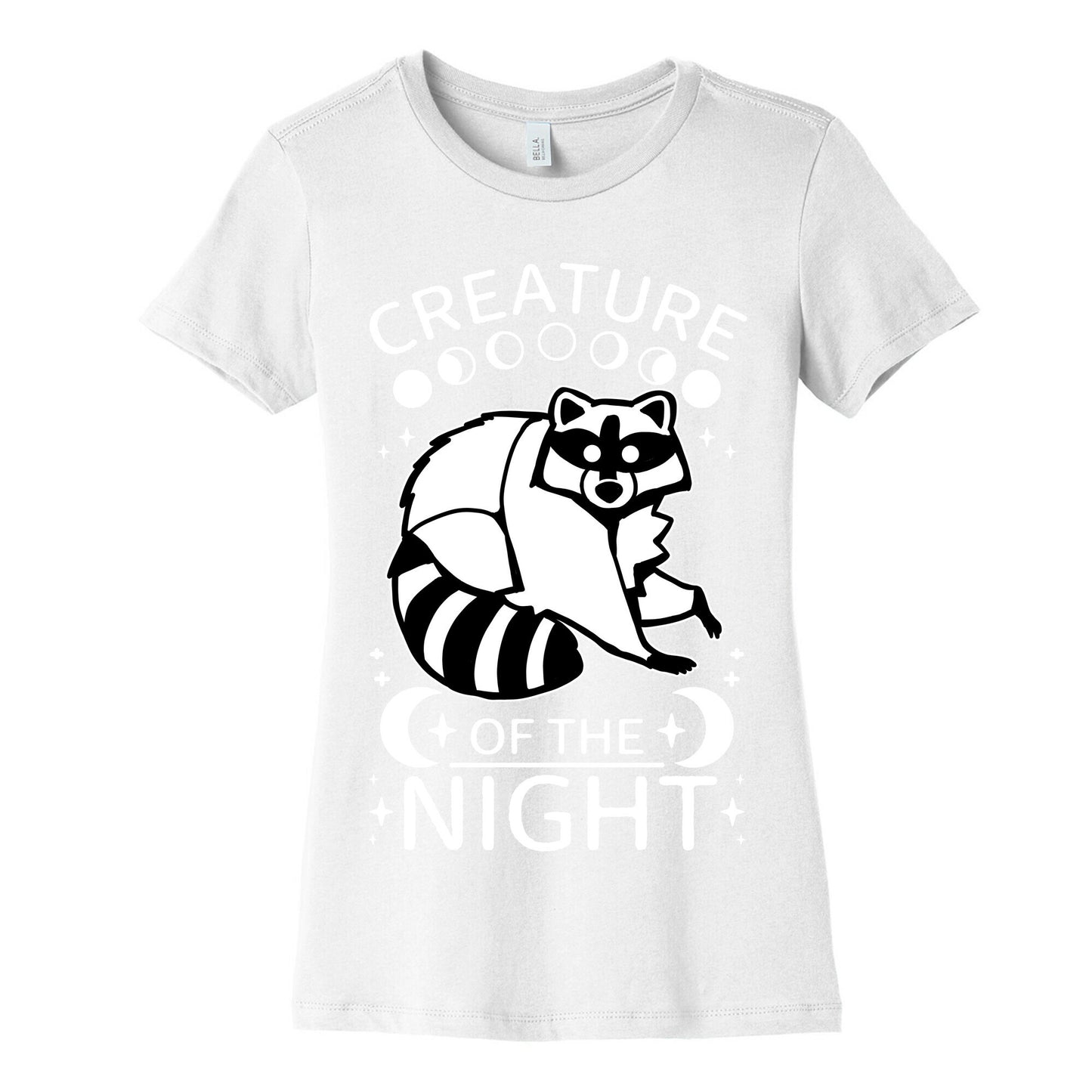 Creature Of The Night Raccoon Women's Cotton Tee