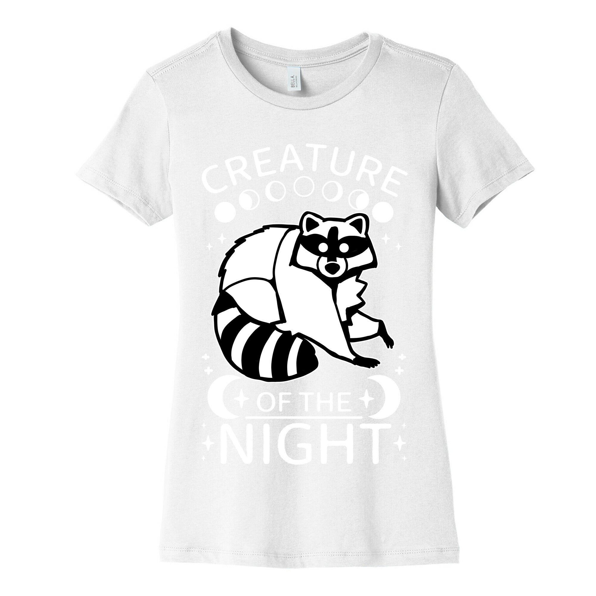 Creature Of The Night Raccoon Women's Cotton Tee